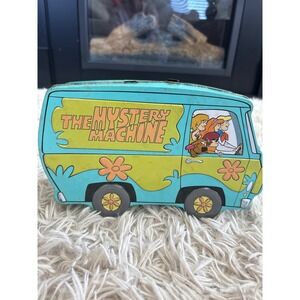 Vintage 1998 Scooby-Doo Mystery Machine Shaped Metal Tin Cartoon Network 90s